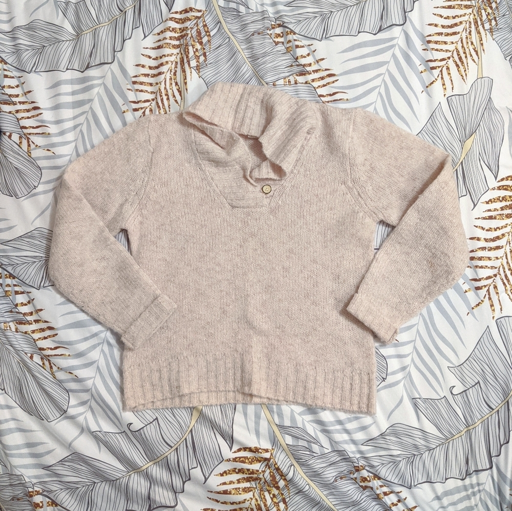 Vintage L.L. Bean Collar Cream Sweater
